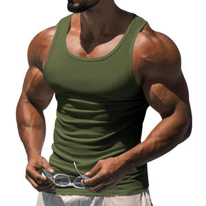 Débardeurs athlétiques 100% coton pour hommes XL vêtements de fitness tricotés respirants pour la gym - Product Image 4