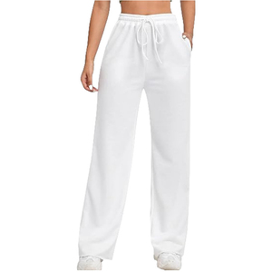 Pantalon de survêtement en coton de haute qualité pour femmes jambe large éponge salon femmes pantalons de survêtement décontracté et confortable fabricant de pantalons de survêtement - Product Image 6