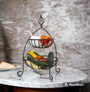 Industrial Quality <b>Metal</b> Wire Fruit Basket & Magazine Storage Organizer Kitchen Storage <b>Bins</b> for Food Use - Product Image 5