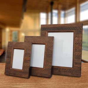 Cadre photo en bois élégant pour la décoration de la chambre à coucher, affichage de souvenirs romantiques avec des tons doux, texture lisse, attrait apaisant - Product Image 3