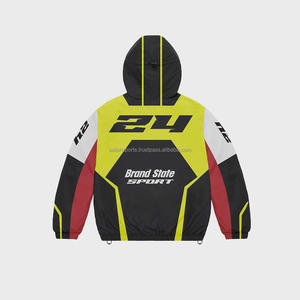 Survêtements coupe-vent pour hommes en nylon léger imperméable et grande taille avec logo personnalisé ensemble de survêtement coupe-vent en nylon pour l'extérieur pour hommes - Product Image 5