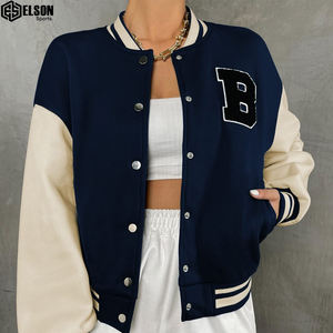 Blouson de sport fabriqué par Elson, blouson de baseball court avec logo personnalisé et broderie en chenille, bombardier universitaire pour hommes - Product Image 3