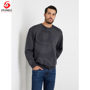 <b>Men's</b> 100% Cotton Oversized Fit Streetwear Hoodies and Sweatshirts Custom Print Logo Blank Thick Heavyweight for Winter - Product Image 6