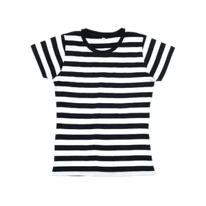 T-shirt rayé personnalisé pour femme – Article promotionnel personnalisable - Product Image 3