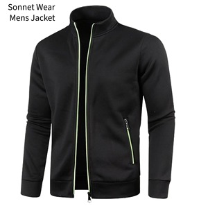 <b>Mens</b> <b>Lightweight</b> Full Zip <b>Jacket</b> with Stand Collar Soft Breathable - Product Image 4