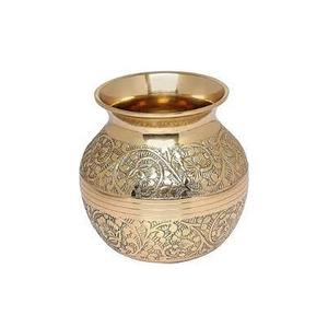 Maceta DE AGUA DE Metal grabada Lota de latón de tamaño personalizado más vendida para decoración del hogar pantalla de seda maceta de almacenamiento al por mayor regalo - Product Image 1