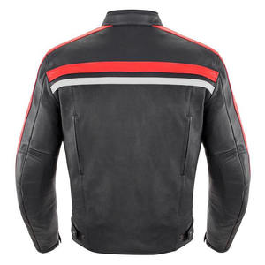 Veste de motard en cuir coupe-vent pour homme, veste de moto de haute qualité, couleurs et logos personnalisables, toutes saisons - Product Image 3