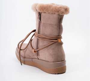 รองเท้าบูทขนสัตว์สำหรับผู้หญิง สวมใส่สบาย เหมาะสำหรับฤดูหนาว บุขนเทียม รองเท้าบูทข้อเท้าแบบสวม ใส่สบาย เหมาะสำหรับกิจกรรมกลางแจ้ง - Product Image 5