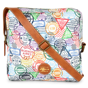 Unisex Heavy Duty Canvas <b>Crossbody</b> <b>Bag</b> High Quality PU Sling with Digital Print Zipper Cotton for Winter Season - Product Image 1