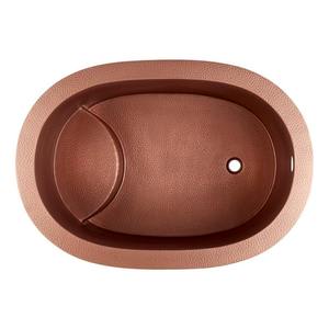 Bañera Ovalada de Cobre de Lujo Estilo Spa, Moderna y Ecológica, con Acabado Antiguo, Profunda, Independiente, sin Drenaje - Product Image 6
