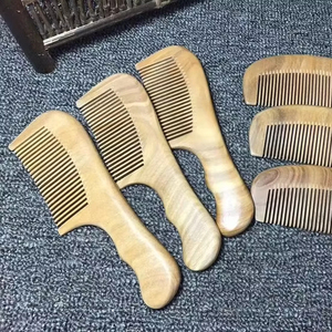 Listado mejor viaje portátil estilo chino hecho a mano sándalo pintado tallado peine de madera - Product Image 1