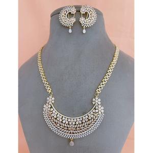 ชุดจี้อัญมณีสีทองพร้อมต่างหูสำหรับผู้หญิงและเด็กผู้หญิงชุดสำหรับงานแต่งงาน - Product Image 1