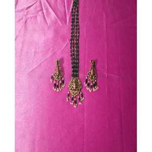 Ensemble de collier de style classique vert royal avec zircon pour les mariages - Product Image 1