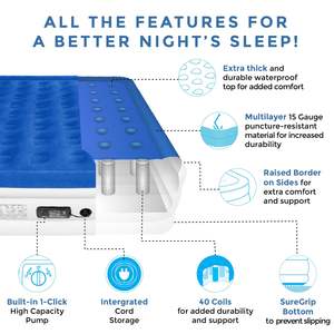 Индивидуальная высококачественная двухслойная надувная кровать односпальная/двойная надувная кровать, складная ленивая кровать для использования в спальне - Product Image 3