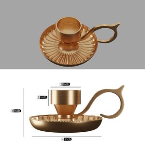 Bougeoir en cristal de nouvelle conception porte-cône en métal pour la décoration de mariage et d'événement - Product Image 2