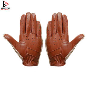 Fabricant de gants de conduite d'hiver en cuir de mouton classiques à écran tactile pour hommes - Product Image 6