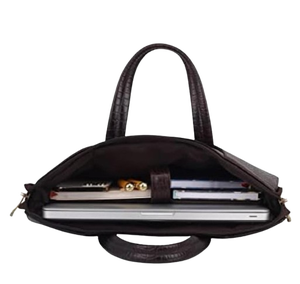 2025 Hot Selling Croco Leather <b>Laptop</b> Bag Zipper <b>Lock</b> and Durable Handle Antique Style Fashion Accessory - Product Image 5