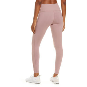 Leggings de sport pour femmes à taille haute et longueur genou avec poches, taille élastique, tissu en spandex/nylon à séchage rapide pour le fitness et le yoga - Product Image 3