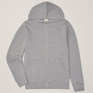 Sudadera con capucha y cremallera polar orgánica Sudadera con cremallera completa para hombre Chaqueta con capucha de algodón puro Sudadera con capucha para hombre Sudaderas con capucha personalizadas - Product Image 3