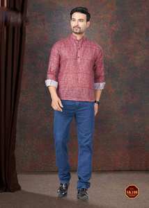 Collection de Kurta pour Hommes en Lin/Coton Respirant, Écologique, Col Rond, Anti-Plis, Longueur Standard, Vêtements Décontractés – Exportateur en Gros - Product Image 5