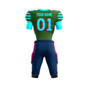 Uniforme de football américain personnalisé de haute qualité Tissu respirant Uniforme de football imprimé par sublimation Kit d'équipe personnalisé - Product Image 5