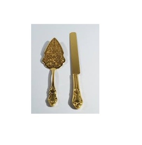 มีดทองเหลืองโบราณและเซิร์ฟเวอร์การออกแบบล่าสุดมีดเค้กที่ทันสมัยและเซิร์ฟเวอร์ที่ทำจากทองเหลืองทองศัตรูราคาที่ดีที่สุด - Product Image 1