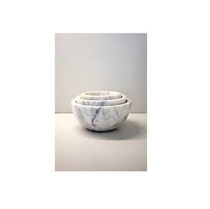 Handicraft Marble Bowl Standard Quality Stone Round Bowl and Natural Kitchen <b>Accessories</b> Stone White Marble Bowl - Product Image 3