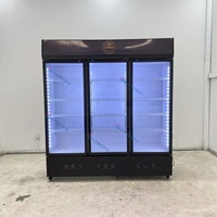 Réfrigérateur commercial vertical à refroidissement direct pour boissons froides, avec une/deux/trois portes, pour l'affichage des boissons