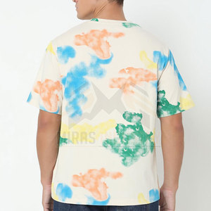 Fibra de bambú de algodón de calidad superior 230 gramos ropa de calle de verano para hombres camisetas de técnica de hojaldre impresas tela de Jersey con logotipo personalizado - Product Image 6