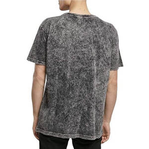 Venta al por mayor logotipo personalizado hombres ácido lavado manga corta Camiseta ropa casual hombres ácido lavado camisetas - Product Image 6