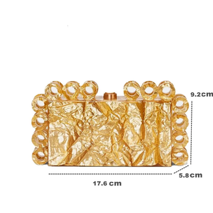 Sacs à main d'embrayage en résine haute densité pour femmes Mini sacs métal YAW HB115 couleurs personnalisables emballage prix d'usine en gros - Product Image 4