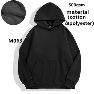 Sudadera con capucha mezclada de algodón americano de alta calidad 620GSM para hombre con logotipo personalizado, chaqueta deportiva gruesa de Color sólido para hombre teñida lisa - Product Image 3