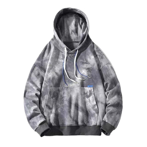 Sudadera con capucha con tinte de corbata para hombre personalizada OEM, ropa de calle transpirable de secado rápido, sudaderas con capucha con estilo personalizadas para hombre de alta calidad - Product Image 3