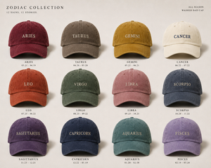 Cappello Regolabile con Logo Ricamato 3D Personalizzato, Design Originale Esclusivo, per Tutte le Stagioni, <span class=keywords><strong>12</strong></span> Segni Zodiacali, Cappelli alla Moda, Berretti da Baseball - Product Image 3