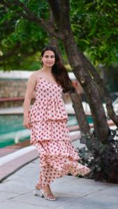 Anastasia-Robe vintage à plusieurs niveaux pour femmes, 100% coton, pierre de lune, respirante, longueur au sol, pour l'été et l'automne. - Product Image 5