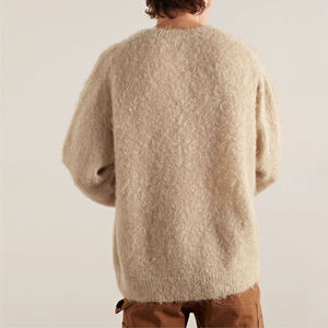 Tricots personnalisés de haute qualité pour hommes Pull en laine vierge à manches longues en laine mohair - Product Image 2
