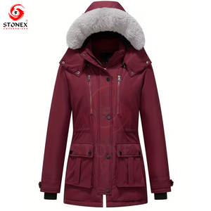Chaqueta de Invierno Elegante para Mujer, Talla Grande, Personalizada |   Impresión de Logotipo Personalizado y Cierre de Cremallera |   Producción al por Mayor con MOQ Bajo - Product Image 1