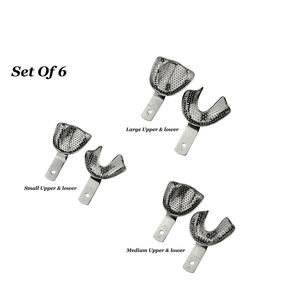 ถาดพิมพ์ฟันสแตนเลสคุณภาพดีที่สุด อุปกรณ์ผ่าตัดทางทันตกรรม ใช้พลังงานด้วยมือ ได้รับการรับรองมาตรฐาน CE ระดับ I 13 ขา - Product Image 6