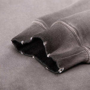 Alta calidad Hip Hop Style logo Custom Retro Oversize Heavy Cotton Plain Pullover Hoodie DDP Envío - Product Image 4