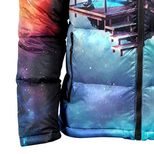 Chaqueta Acolchada Sublimada con Cierre y Cuello Alto de Lona Recubierta para Hombre con Logotipo Personalizado, Nueva Llegada - Product Image 4