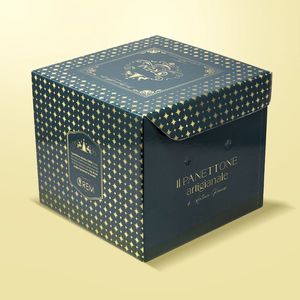 Boîte Holly Mod pour Panettone 24x24x21 cm - Personnalisée avec un fond entièrement laminé brillant ou mat - Product Image 2