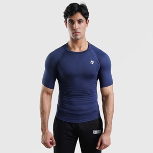 เสื้อรัดรูปแขนสั้นสำหรับผู้ชายเลกกองทัพเรือกองทัพเรือ - Product Image 1