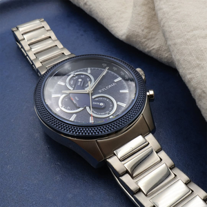 Montre <span class=keywords><strong>Homme</strong></span> Multifonction à Quartz, Acier Inoxydable et Silicone - Product Image 2