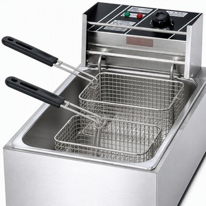 Friteuse électrique commerciale à double panier 12L 220V 3KW pour équipement de restaurant, exportation en gros - Product Image 1