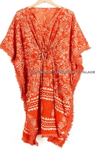 Fabricant de Kimono en Coton Indien Long Robe Kaftan Imprimé Vêtements pour Femmes Designer Coton Kaftans - Product Image 2