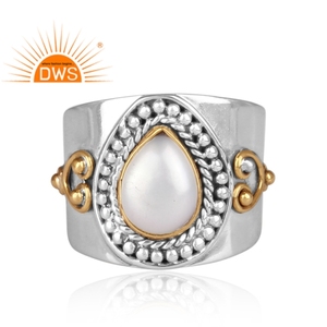 แหวนเงินแท้ประดับมุกธรรมชาติแบบซ้อนได้ ดีไซน์ทันสมัย ได้รับการรับรองจาก GIA เหมาะสำหรับเป็นของขวัญสำหรับผู้หญิง - Product Image 3