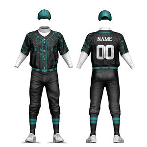 Uniforme de Béisbol Personalizado para Equipos Adultos, Nombre y Número del Equipo Personalizados, Uniforme de Béisbol de Alta Calidad para Hombre - Product Image 1