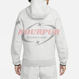 เสื้อฮู้ดแบบกำหนดเองสำหรับเสื้อผ้าทำงานฤดูใบไม้ร่วงและฤดูหนาวผ้าฝ้ายเสื้อโค้ทมีฮู้ดพิมพ์ลายแขนยาว - Product Image 3