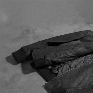 Chaqueta de cuero de moda para hombre 2025, prendas de vestir exteriores de cuero genuino Premium, ropa de calle de moda estilo motorista OEM, venta al por mayor - Product Image 6