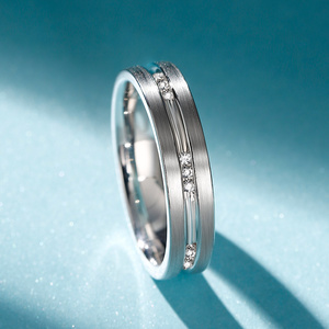 Jeulia Sterling Silver Men's Round Cut Fashion Band <b>Ring</b> - Product Image 5